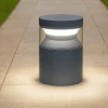 Lampioni Da Giardino-Ideal Lux Lampione basso da giardino boeing pt h015 antracite led 14w 3000k