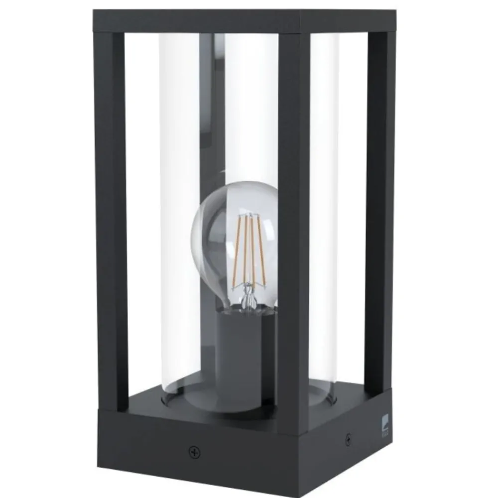 Applique Da Esterno-Selezionato da Mazzolaluce Lampione basso da giardino ip54 nero lampadine e27