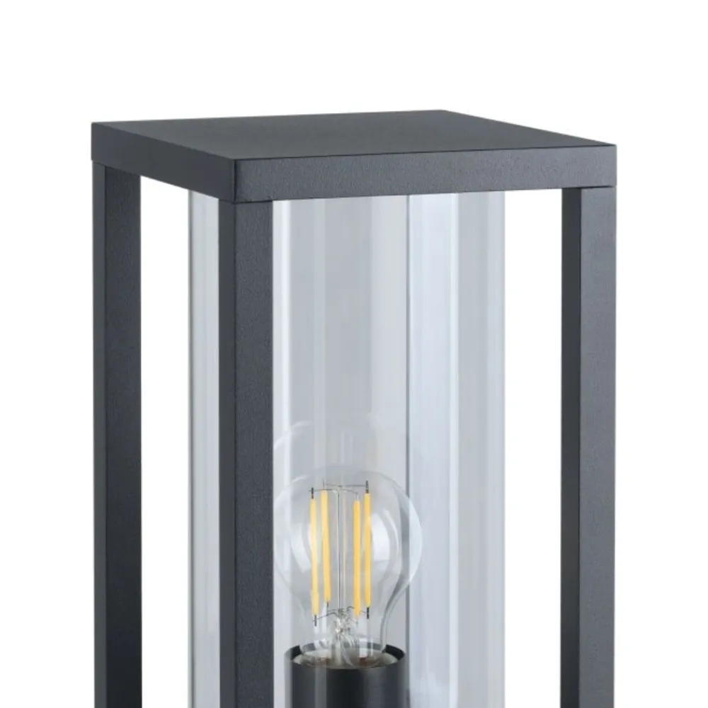 Applique Da Esterno-Selezionato da Mazzolaluce Lampione basso da giardino ip54 nero lampadine e27