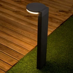Lampioni Da Giardino-Selezionato da Mazzolaluce Lampione basso da giardino led 10w 3000k moderno con testa tonda