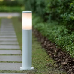 Lampioni Da Giardino-Selezionato da Mazzolaluce Lampione bianco da giardino moderno 50cm ip65