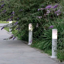 Lampioni Da Giardino-Selezionato da Mazzolaluce Lampione bianco da giardino moderno 50cm ip65