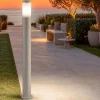 Lampioni Da Giardino-Selezionato da Mazzolaluce Lampione bianco da giardino moderno paletto 80cm ip65