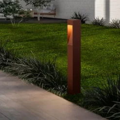 Lampioni Da Giardino-Selezionato da Mazzolaluce Lampione corten da giardino per esterno led 7w 3000k