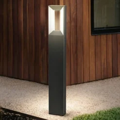 Lampioni Da Giardino-Selezionato da Mazzolaluce Lampione da esterno giardino nero nero led 3000k h77 cm ip54