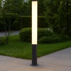 Lampioni Da Giardino-Selezionato da Mazzolaluce Lampione da esterno giardino grafite moderno led 31w 4000k 100cm