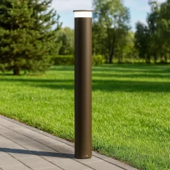 Lampioni Da Giardino-Selezionato da Mazzolaluce Lampione da esterno giardino marrone 80cm led 9w 3000k