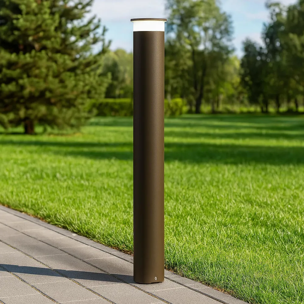 Lampioni Da Giardino-Selezionato da Mazzolaluce Lampione da esterno giardino paletto corten led 9w 4000k