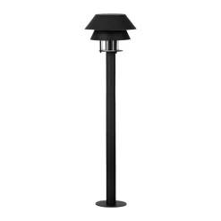 Lampioni Da Giardino-Selezionato da Mazzolaluce Lampione da esterno giardino h80 cm nero vetro ip65