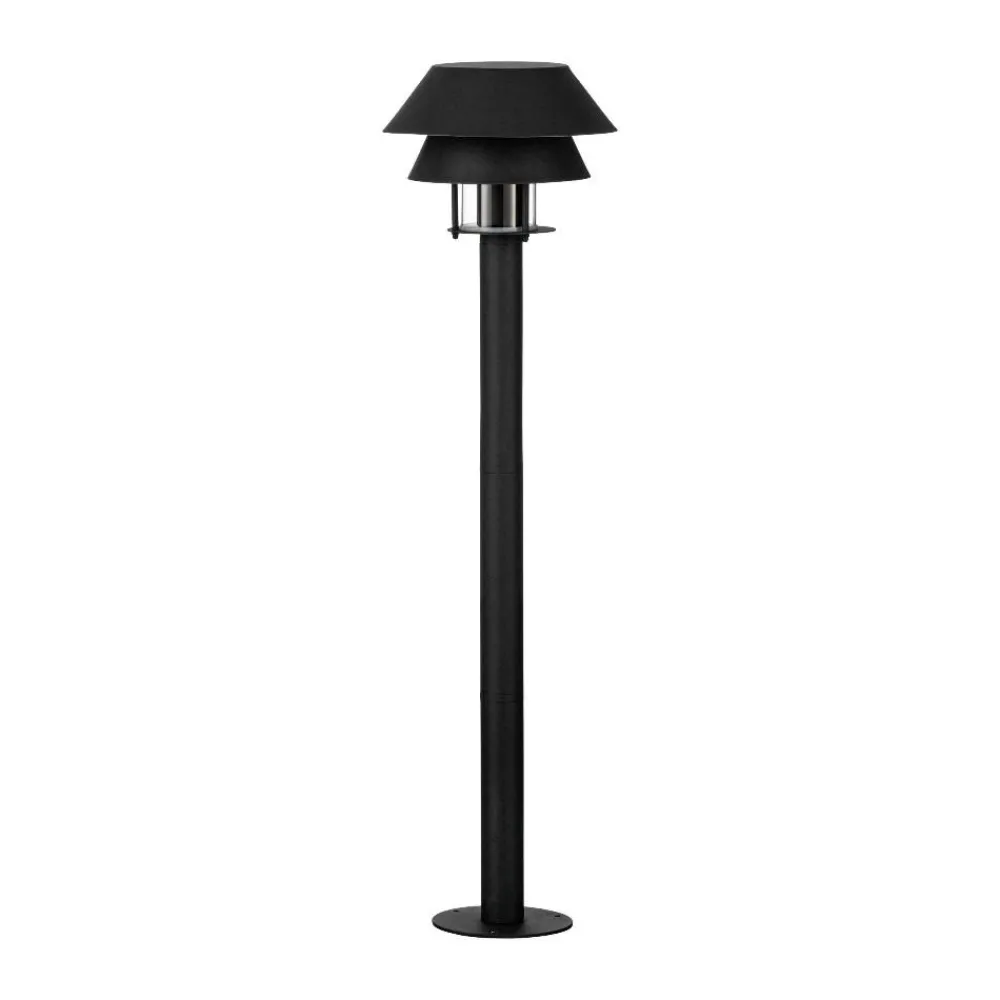 Lampioni Da Giardino-Selezionato da Mazzolaluce Lampione da esterno giardino h80 cm nero vetro ip65