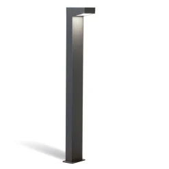 Lampioni Da Giardino-Selezionato da Mazzolaluce Lampione da esterno grafite squadrato led 13w 3000k ip65