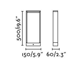 Lampioni Da Giardino-Selezionato da Mazzolaluce Lampione da esterno led 8w 3000k per giardino 50 cm moderno
