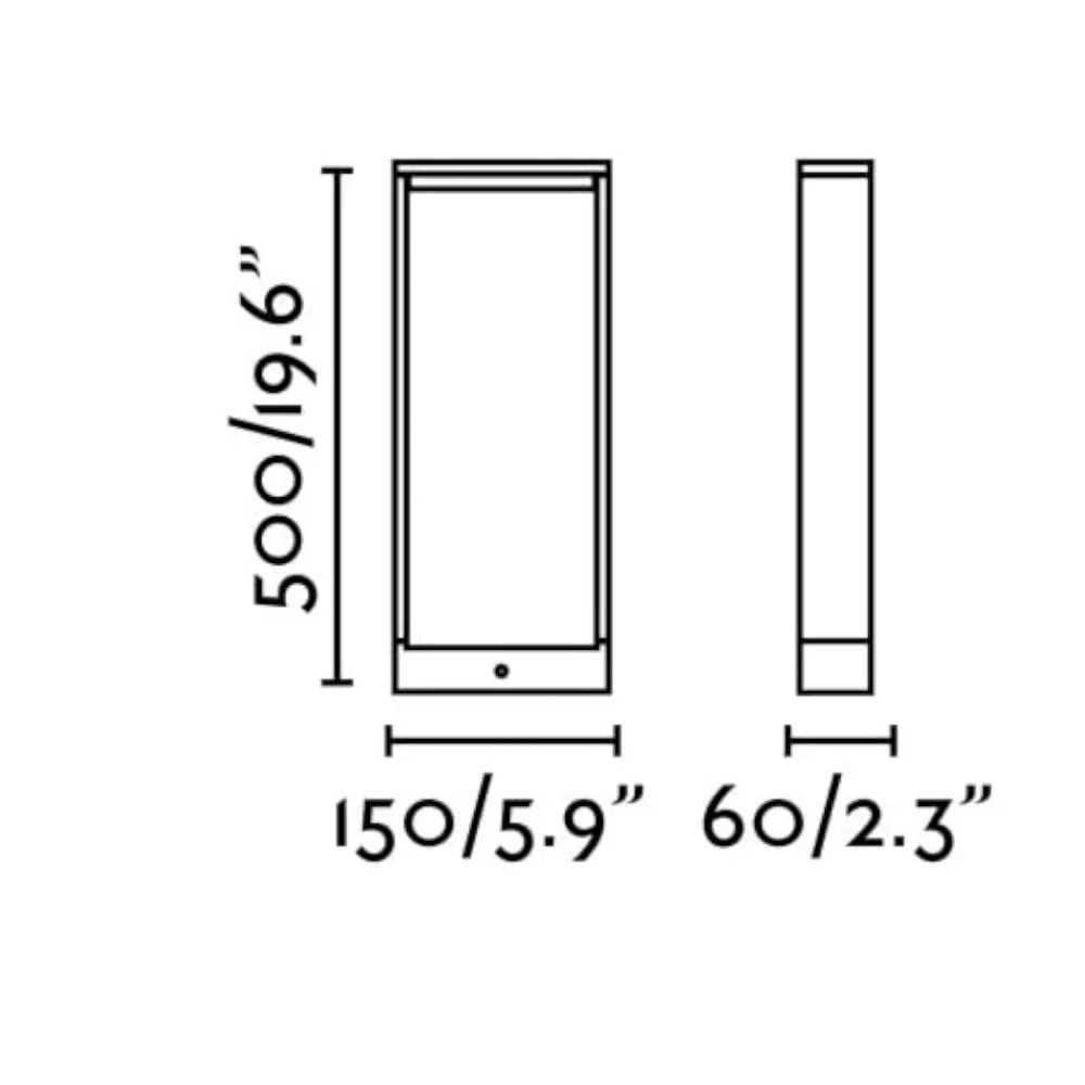 Lampioni Da Giardino-Selezionato da Mazzolaluce Lampione da esterno led 8w 3000k per giardino 50 cm moderno