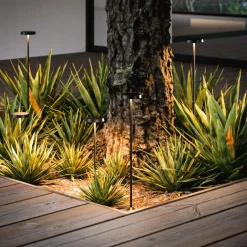 Lampioni Da Giardino-Linea Light Lampione da esterno pistillo ip65 nero h61 cm