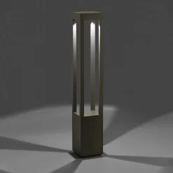 Lampioni Da Giardino-Selezionato da Mazzolaluce Lampione da esterno moderno led 10w 3000k ip54 grigio antracite quadrato