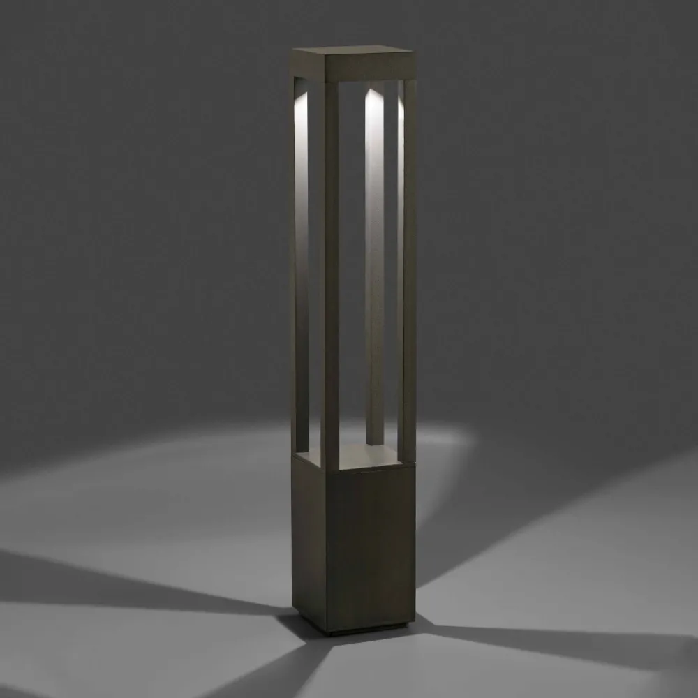 Lampioni Da Giardino-Selezionato da Mazzolaluce Lampione da esterno moderno led 10w 3000k ip54 grigio antracite quadrato