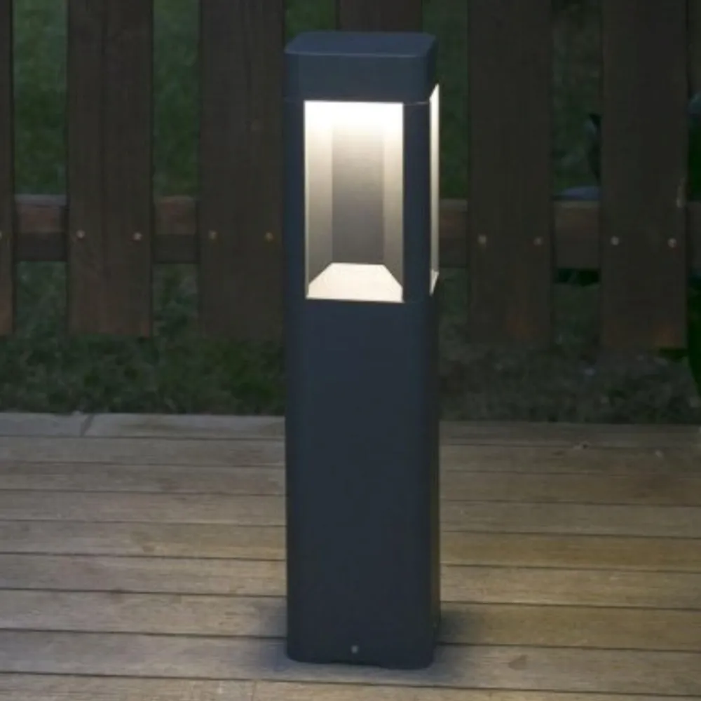 Lampioni Da Giardino-Selezionato da Mazzolaluce Lampione da esterno moderno led 8w 3000k ip54 antracite