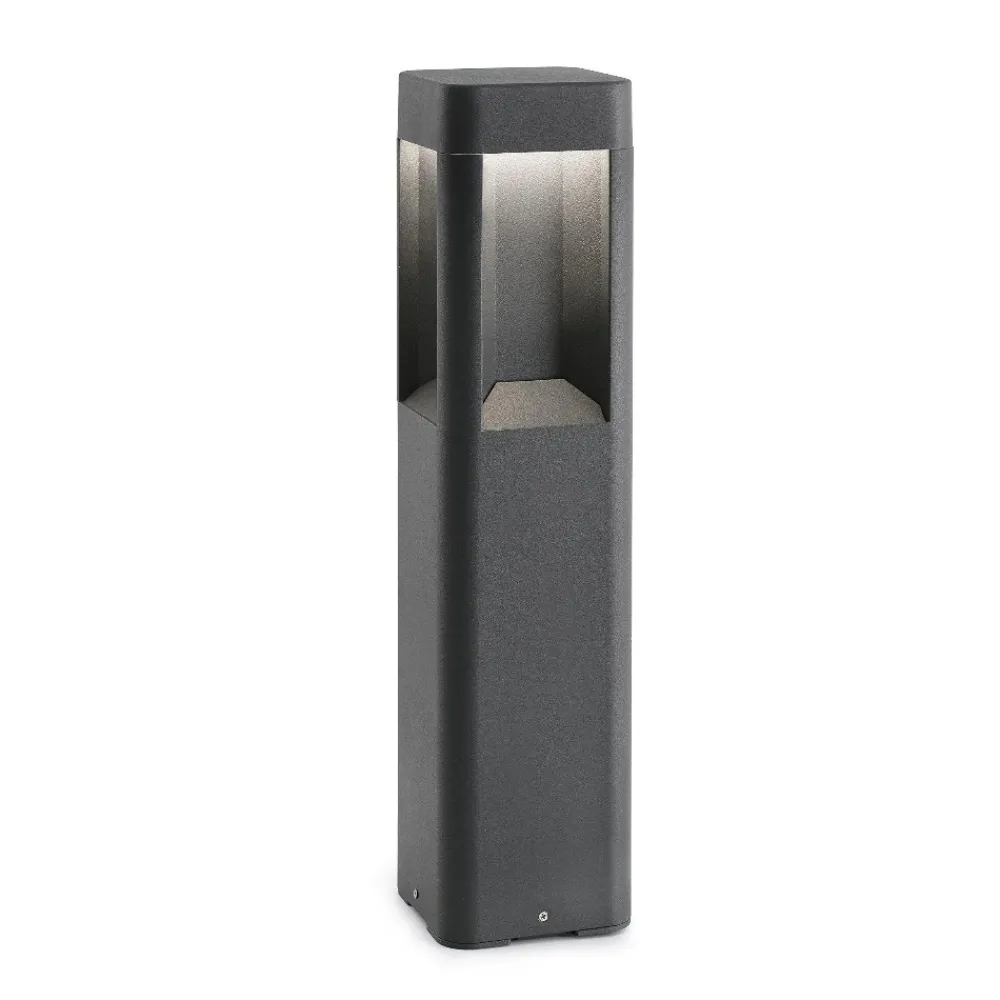 Lampioni Da Giardino-Selezionato da Mazzolaluce Lampione da esterno moderno led 8w 3000k ip54 antracite