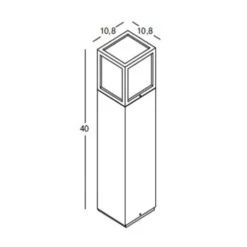 Lampioni Da Giardino-Selezionato da Mazzolaluce Lampione da esterno moderno led 8w 3000k ip54 antracite