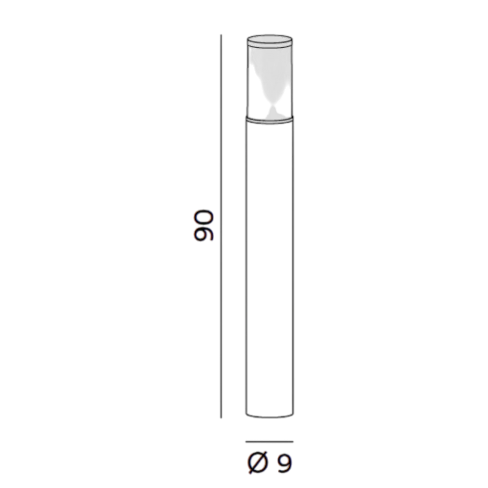 Lampioni Da Giardino-Perenz Illuminazione Lampione da esterno per vialetto antracite h90 cm perenz lampo ip54