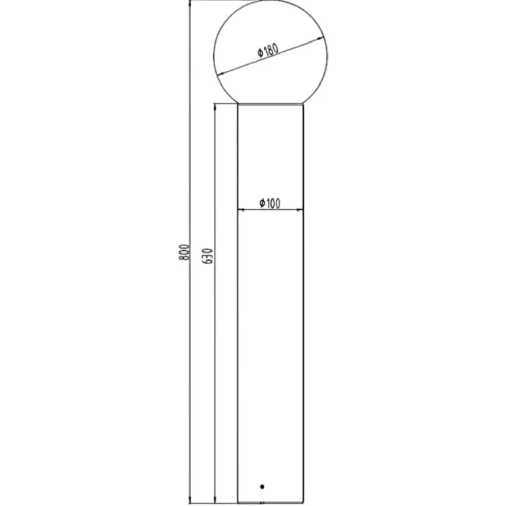 Lampioni Da Giardino-Selezionato da Mazzolaluce Lampione da giardino alluminio antracite sfera di vetro bianco ip44