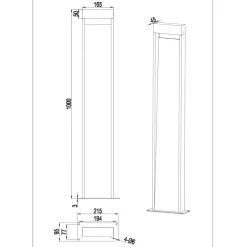 Lampioni Da Giardino-Selezionato da Mazzolaluce Lampione da giardinoantracite moderno effetto legno led 11w 3000k