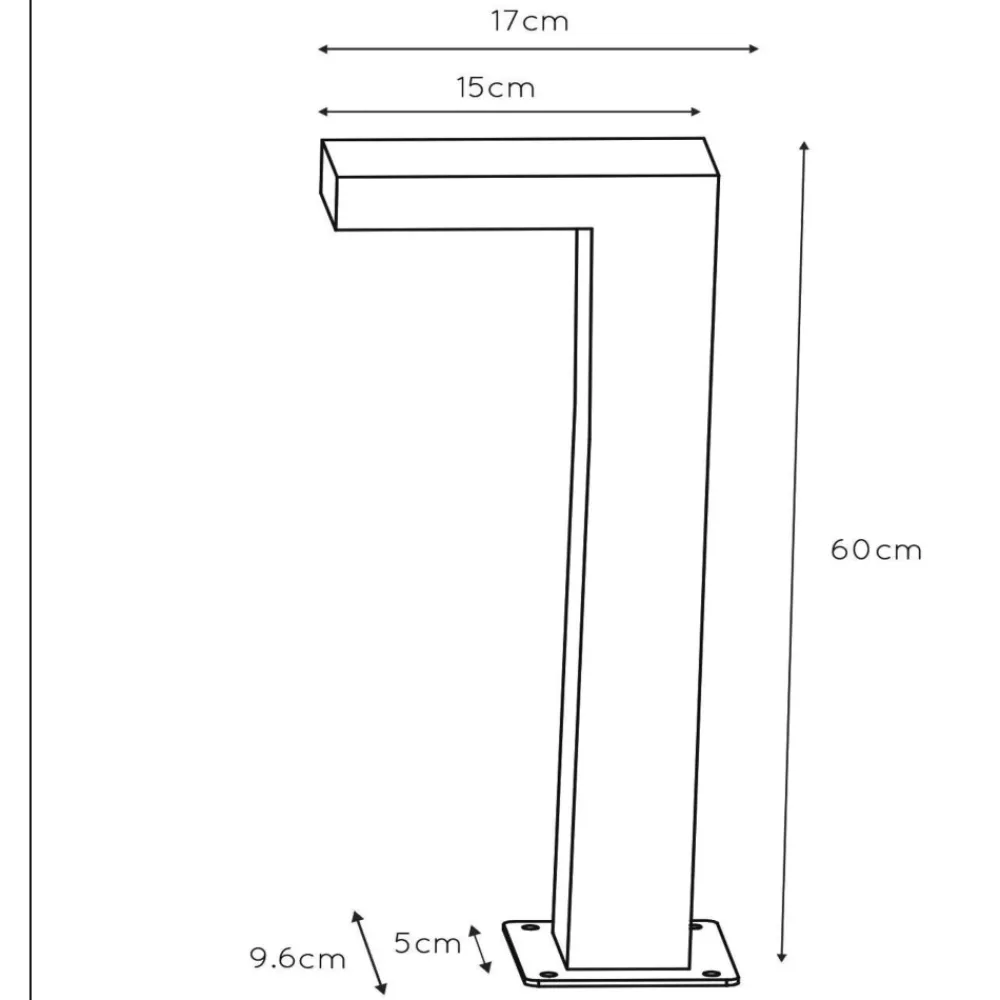 Lampioni Da Giardino-Selezionato da Mazzolaluce Lampione da giardino antracite led 7w 3000k ip54