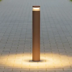 Lampioni Da Giardino-Ideal Lux Lampione da giardino boeing pt h100 marrone led 14w 3000k