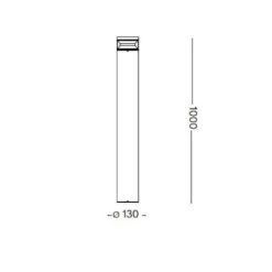 Lampioni Da Giardino-Ideal Lux Lampione da giardino boeing pt h100 marrone led 14w 3000k