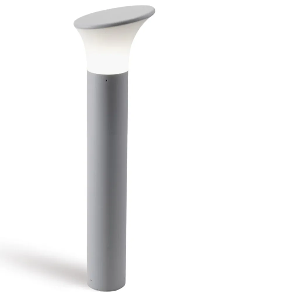 Lampioni Da Giardino-Selezionato da Mazzolaluce Lampione da giardino 50cm design moderno grigio alluminio ip44