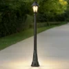 Lampioni Da Giardino-Top Light Lampione da giardino 182cm design lanterna nera asti