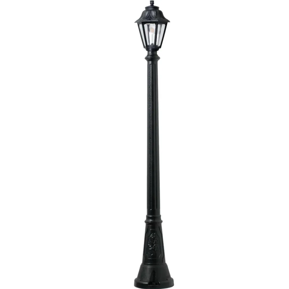 Lampioni Da Giardino-Top Light Lampione da giardino 182cm design lanterna nera asti