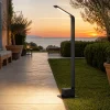 Lampioni Da Giardino-Selezionato da Mazzolaluce Lampione da giardino 60cm nero design modereno sottile led 6w 3000k