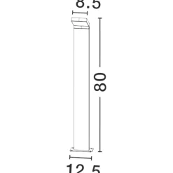 Lampioni Da Giardino-Selezionato da Mazzolaluce Lampione da giardino design minimale led 6w 3000k moderno
