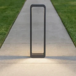 Lampioni Da Giardino-Selezionato da Mazzolaluce Lampione da giardino design moderno antracite led 6w 3000k