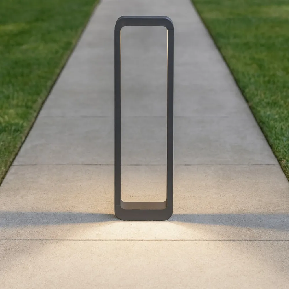 Lampioni Da Giardino-Selezionato da Mazzolaluce Lampione da giardino design moderno antracite led 6w 3000k