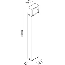Lampioni Da Giardino-Gea Luce Lampione da giardino led 9w antracite ip54 h100 cm