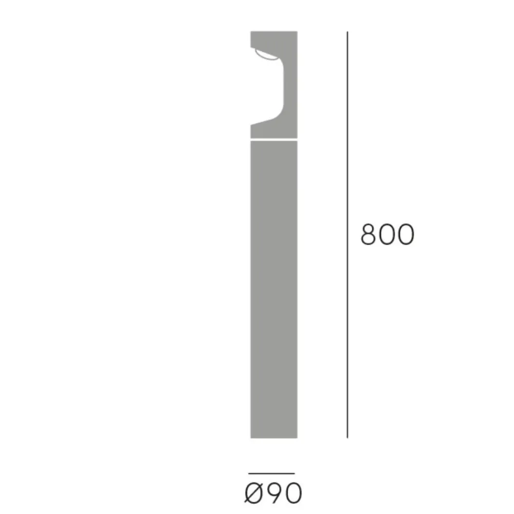 Lampioni Da Giardino-Selezionato da Mazzolaluce Lampione da giardino grafite moderno led 9w 4000k ip54