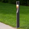 Lampioni Da Giardino-Selezionato da Mazzolaluce Lampione da giardino grafite cilindro moderno 90cm led 15w 3000k ip66