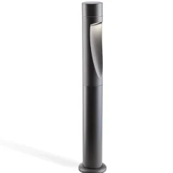 Lampioni Da Giardino-Selezionato da Mazzolaluce Lampione da giardino grafite cilindro moderno 90cm led 15w 3000k ip66