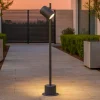 Lampioni Da Giardino-Selezionato da Mazzolaluce Lampione da giardino grafite led 13w 3000k orientabile ip65