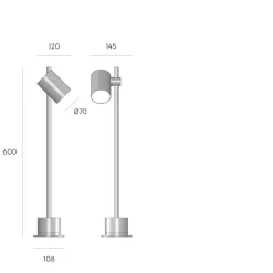Lampioni Da Giardino-Selezionato da Mazzolaluce Lampione da giardino grafite led 13w 3000k orientabile ip65