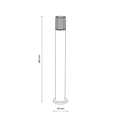 Lampioni Da Giardino-Selezionato da Mazzolaluce Lampione da giardino grigio antracite cilindro moderno e27 ip54