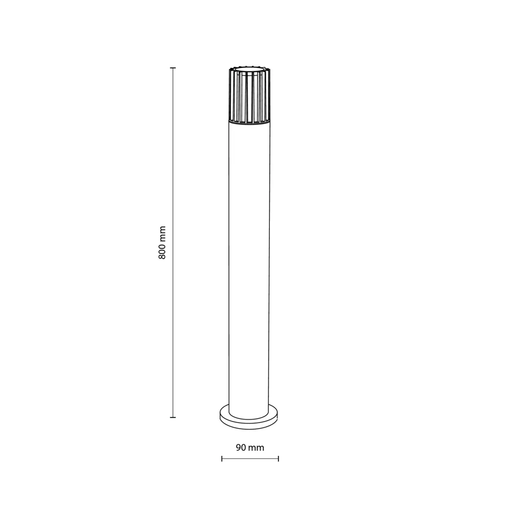 Lampioni Da Giardino-Selezionato da Mazzolaluce Lampione da giardino grigio antracite cilindro moderno e27 ip54
