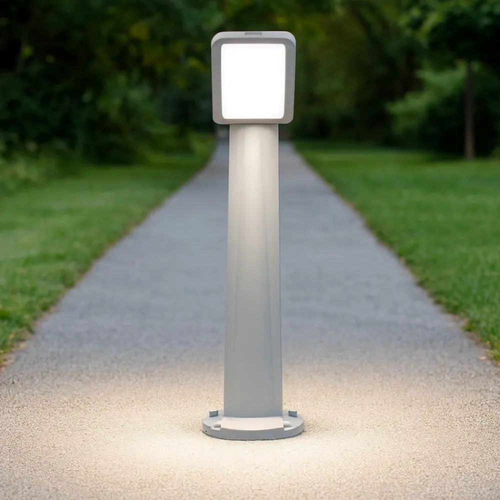 Lampioni Da Giardino-Top Light Lampione da giardino grigio anti ruggine 94cm trento