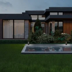 Lampioni Da Giardino-Selezionato da Mazzolaluce Lampione da giardino in cemento nero led 12w 3000k ip65