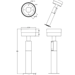 Lampioni Da Giardino-Selezionato da Mazzolaluce Lampione da giardino ip54 led 8w antracite anti corrosione