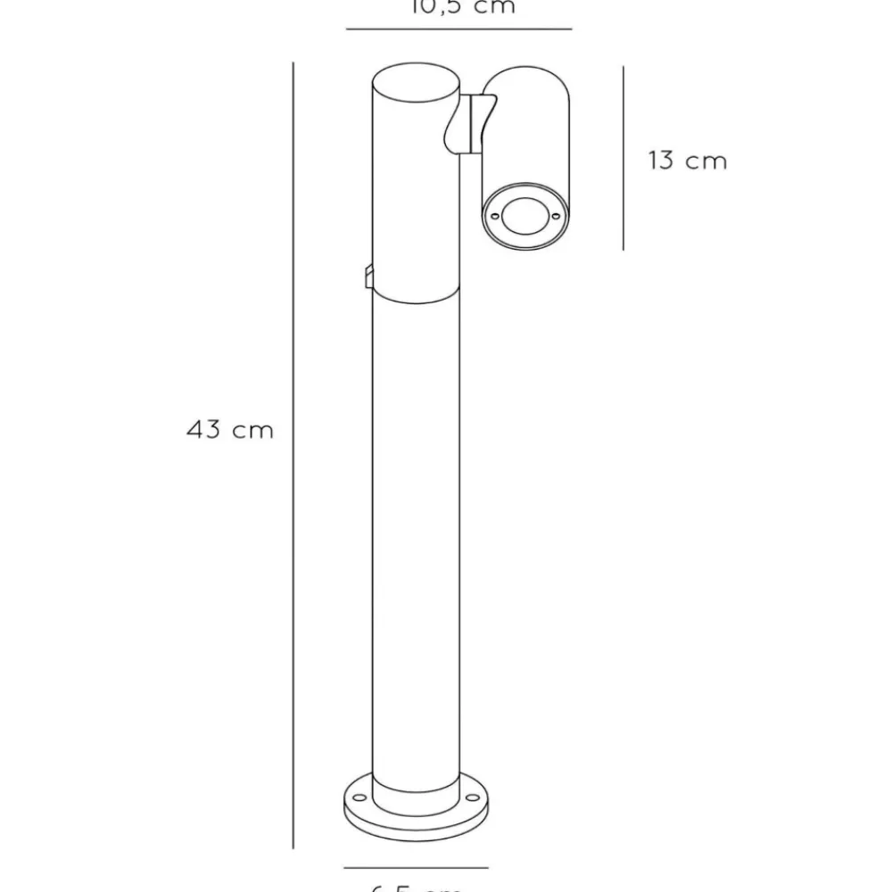 Lampioni Da Giardino-Selezionato da Mazzolaluce Lampione da giardino ip65 led 5w 3000k con spot luce orientabile