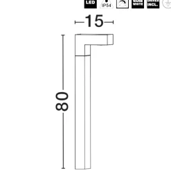 Lampioni Da Giardino-Selezionato da Mazzolaluce Lampione da giardino led 3000k grigio moderno