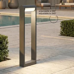 Lampioni Da Giardino-Perenz Illuminazione Lampione da giardino led 12w 3000k orienta moderno antracite perenz